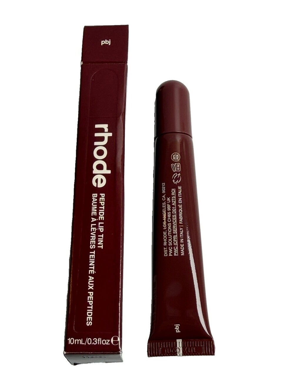 Rhode Peptide Lip Tint PBJ Warm Berry Brown 10ml New in Box